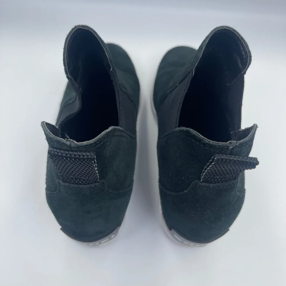 Sorel Womens Size 10 Black Suede Wedge Chelsea Slip On Sneakers